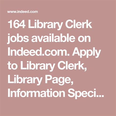 Apply to Library jobs now hiring on Indeed. . Indeed library jobs